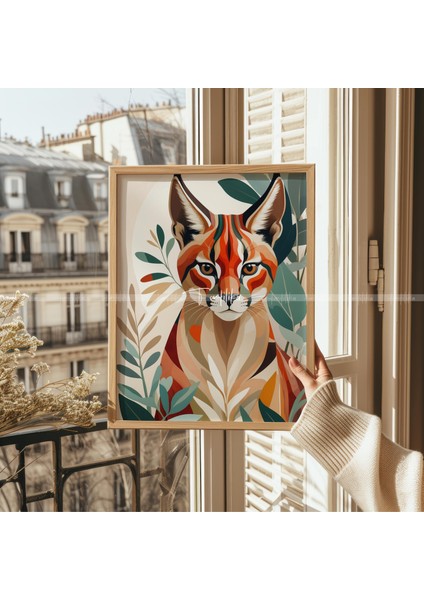 Vahşi Doğa Temalı 3'lü Ahşap Çerçeveli Tablo Seti 21 x 30