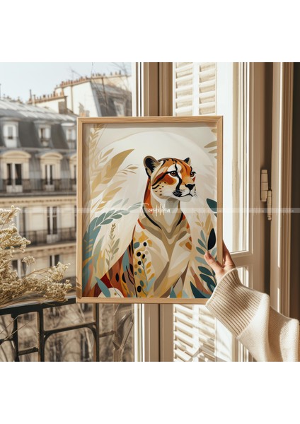 Vahşi Doğa Temalı 3'lü Ahşap Çerçeveli Tablo Seti 21 x 30