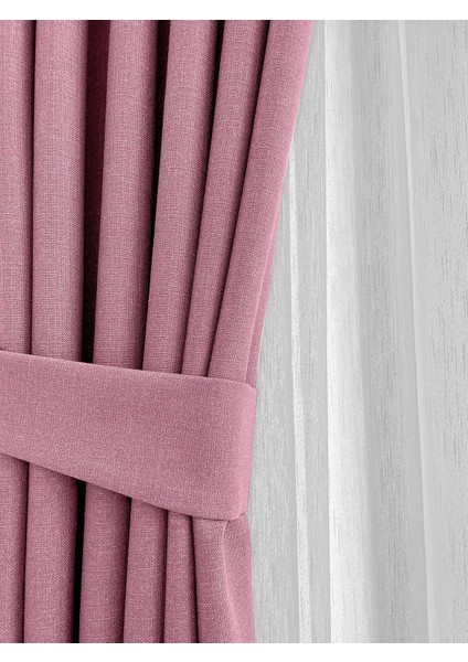 Alaska Keten Fon Perde Gülkurusu Tek Kanat (Pilesiz) fiyatları