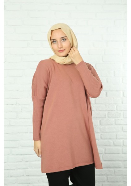 Yanları Yırtmaçlı Triko Tunik modelleri