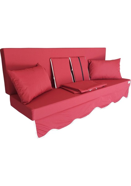 Aqua Salıncak Minderi Su Geçirmez Kumaş Gri Sünger Fermuarlı Set-Salıncak Bordo fiyatları