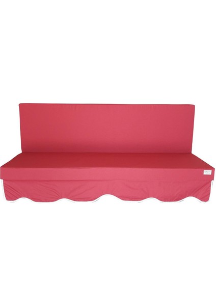 Aqua Salıncak Minderi Su Geçirmez Kumaş Gri Sünger Fermuarlı Set-Salıncak Bordo modelleri