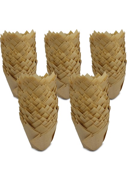 Muffin Kek Kapsülü Kalın Tulip Kraft 50'li x 5 Paket