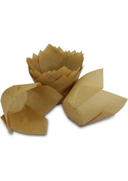 Muffin Kek Kapsülü Kalın Tulip Kraft 50'li x 5 Paket