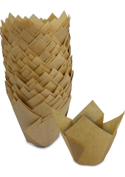 Muffin Kek Kapsülü Kalın Tulip Kraft 50'li x 5 Paket