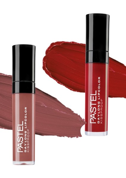 2 Li Set Daylong Lipcolor Kissproof - Likit Mat Ruj 45 ve 09