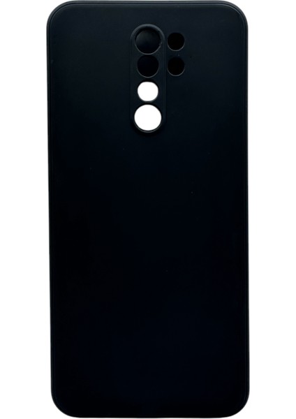 Xiaomi Redmi 9 Uyumlu Siyah Lansman Içi Kadife Silikon Kılıf