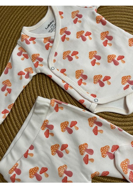 Lullaby Mantar Baskılı Yandan Çıtçıtlı Kruvaze Kız Bebek Takım fiyatları