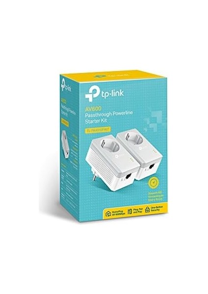 TL-PA4010PKIT, AV600 Priz Soketli Powerline Adaptör Başlangıç Kiti