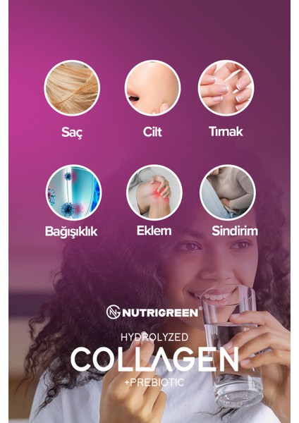 5 Tip Doğal Hidrolize Collagen Probiotic Içerikli 90 Tablet
