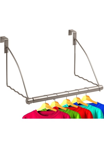 Storage Hold N Over The Door Closet Valet- Over The Door Clothes Organizer Raf ve Kapı Askısı Giyim Veya Havlu, Ev ve Yurt Odası Depolama ve Organizasyon Için