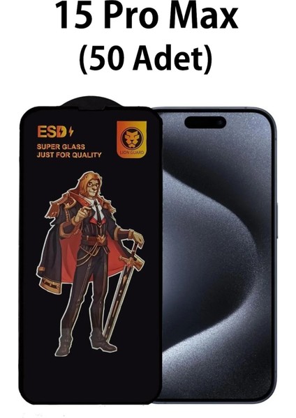 iPhone 15 Pro Max İçin 50’li Cam Ekran Koruyucu