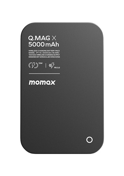 IP116 Q.mag x 5000Mah Magsafe Taşınabilir Powerbank Siyah