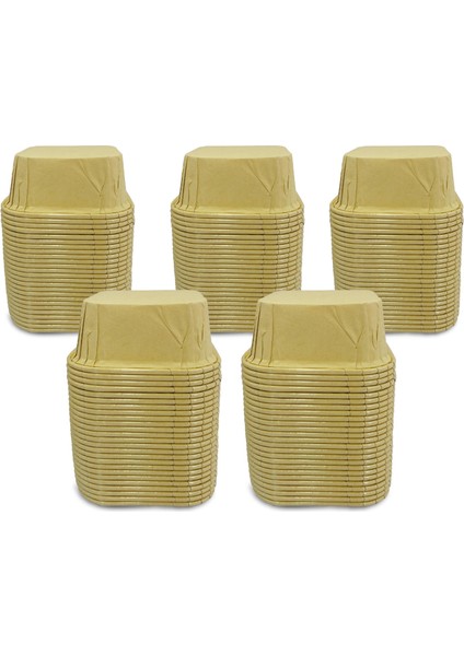 Muffin Kek Kapsülü Kare Kraft 50'li x 5 Paket