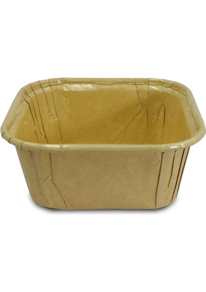 Muffin Kek Kapsülü Kare Kraft 50'li x 5 Paket