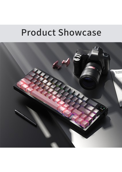 AK650 Kablosuz Mekanik Klavye 3 Modlu Tft Ekranlı Hot-Swap-65 Tuşlu Rgb Pembe/dream Switch fiyatları