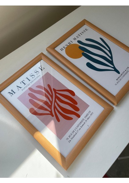 Ikili Henri Matisse Çerçeveli Cam Tablo Seti