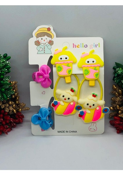 Sanrıo 6'lı Saç Toka Seti Kuromi - Hello Kitty Bebek ve Çocuk Saç Tokası Aksesuarı