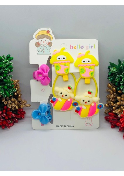 Sanrıo 6'lı Saç Toka Seti Kuromi - Hello Kitty Bebek ve Çocuk Saç Tokası Aksesuarı modelleri