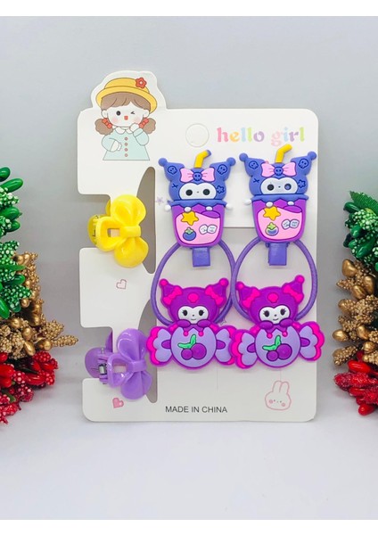 Sanrıo 6'lı Saç Toka Seti Kuromi - Hello Kitty Bebek ve Çocuk Saç Tokası Aksesuarı fiyatları