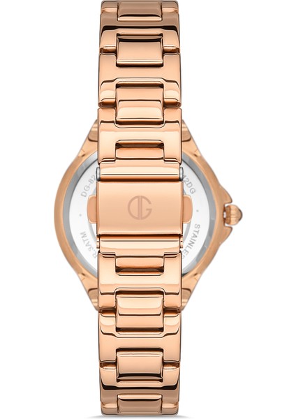 Davıd Guner Roma Rakamlı Beyaz Kadranlı Rose Paslanmaz Masif Çelik Kadın Kol Saati fırsatları