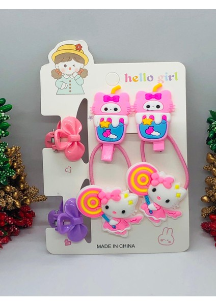 Sanrıo 6'lı Saç Toka Seti Kuromi - Hello Kitty Bebek ve Çocuk Saç Tokası Aksesuarı modelleri
