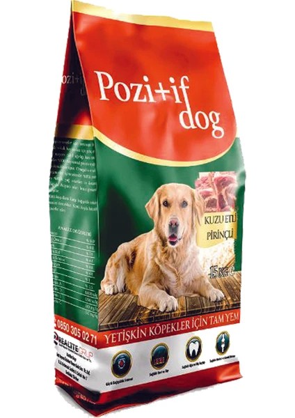 Köpek Maması, Kuzu Etli ve Pirinçli, 15 kg