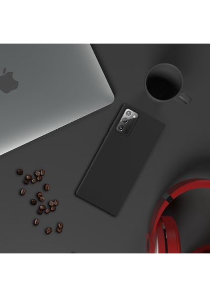 Samsung Galaxy Note 20 Ince Mat Silikon Kılıf Siyah modelleri