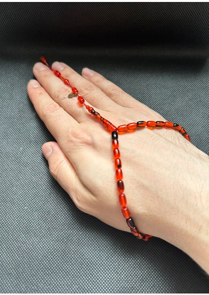 Sıkma Kehribar Minik Ölçü Bilek Boy Usta Işçilikli Erkek Küçük Ölçü Hediyelik 7.5 x 4.5 mm