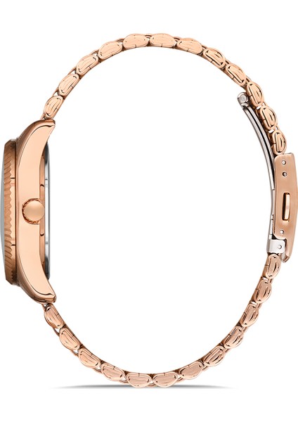 Davıd Guner Gümüş Kadranlı Rose Kaplamalı Kadın Kol Saati modelleri