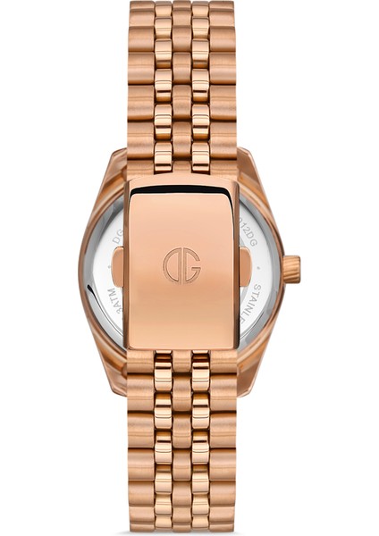 Davıd Guner Gümüş Kadranlı Rose Kaplamalı Kadın Kol Saati fırsatları