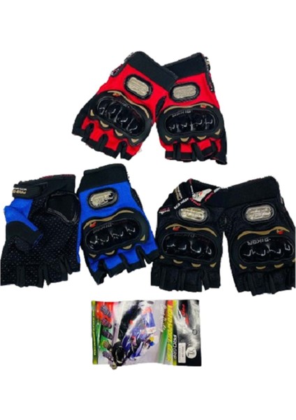 Pro-Biker Parmaksız Korumalı Eldiven Siyah L