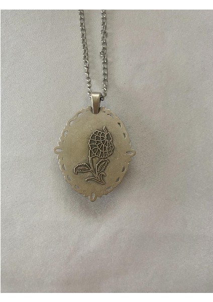 Iznik Çini Kolye Yeşil Renkli Model El Boyaması Gümüş Renk modelleri