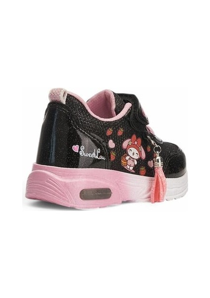Bebe 22-30 Siyah Pembe Anatomik Comfort Taban Şık ve Rahat Sneaker