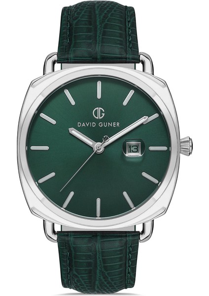 Davıd Guner Gümüş Kaplamalı Yeşil Kadranlı Erkek Kol Saati fiyatları