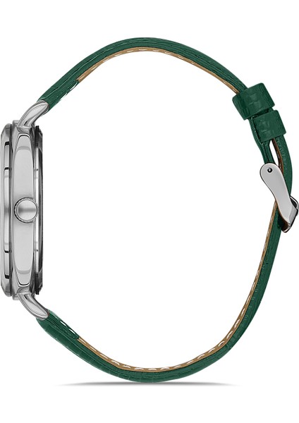 Davıd Guner Gümüş Kaplamalı Yeşil Kadranlı Erkek Kol Saati modelleri
