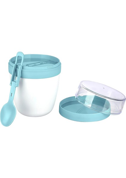 Mixmego Müsli Kabı 650 ml Yoğurt Yulaf Saklama Kabı Beslenme Kabı fırsatları