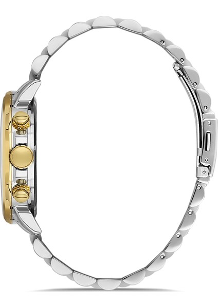 Davıd Guner Lacivert Kadranlı Sarı-Gümüş Paslanmaz Masif Çelik Erkek Kol Saati modelleri