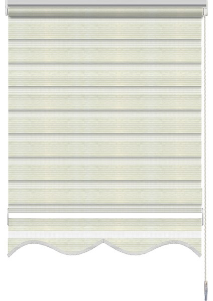 Dilimli Geniş Piliseli Krem Zebra Perde fiyatları