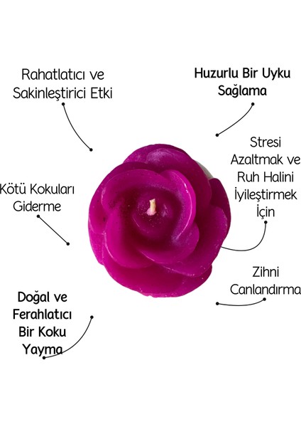 Aloe Vera ve E Vitaminli Gül Kremi + Gül Kolonyası + Gül Mum Seti