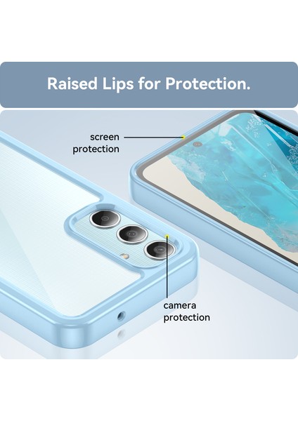 Samsung Galaxy M35 Kılıf, Şeffaf Tasarımlı Darbeye Dayanıklı Telefon Kılıfı, Tampon Hibrit Şeffaf Kapak Samsung Galaxy M35 (Yurt Dışından)