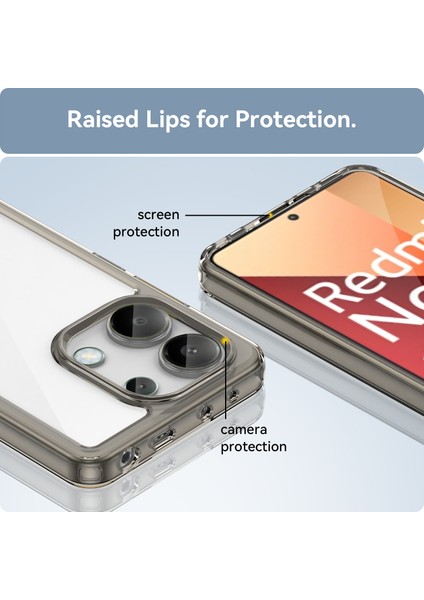 Xiaomi Redmi Note 13 Pro 5g Kılıf, Şeffaf Tasarımlı Darbeye Dayanıklı Telefon Kılıfı, Tampon Hibrit Şeffaf Kapak Xiaomi Redmi Note 13 Pro 5g (Yurt Dışından) modelleri