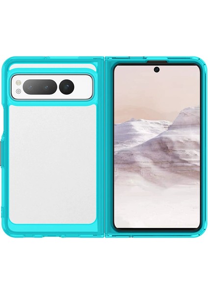 Google Pixel Fold Kılıf, Şeffaf Tasarımlı Darbeye Dayanıklı Telefon Kılıfı, Tampon Hibrit Şeffaf Kapak Google Pixel Fold (Yurt Dışından)