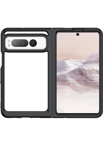 Google Pixel Fold Kılıf, Şeffaf Tasarımlı Darbeye Dayanıklı Telefon Kılıfı, Tampon Hibrit Şeffaf Kapak Google Pixel Fold (Yurt Dışından)