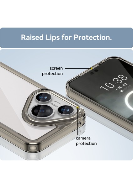 Huawei Pura 70 Kılıf, Şeffaf Tasarımlı Darbeye Dayanıklı Telefon Kılıfı, Tampon Hibrit Şeffaf Kapak Huawei Pura 70 (Yurt Dışından)
