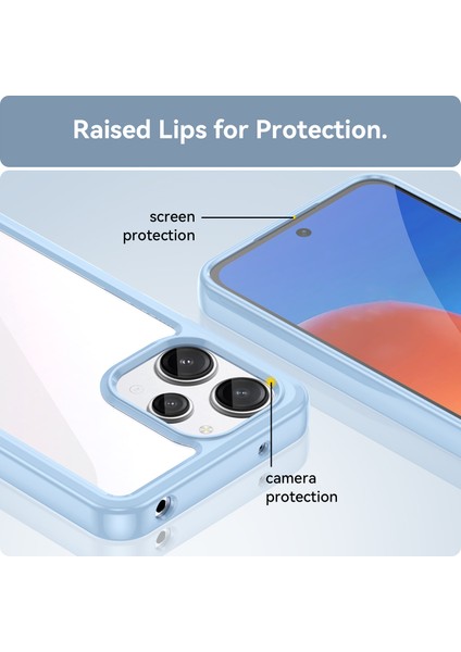 Xiaomi Poco M6 Pro Kılıf, Şeffaf Tasarımlı Darbeye Dayanıklı Telefon Kılıfı, Tampon Hibrit Şeffaf Kapak Xiaomi Poco M6 Pro (Yurt Dışından) fiyatları