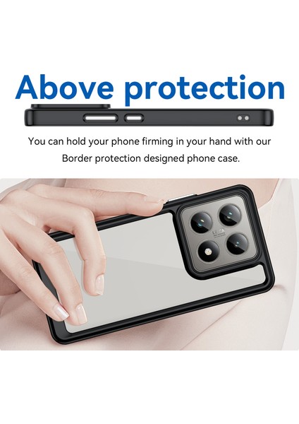 Xiaomi Mi 14T Pro Kılıf, Şeffaf Tasarımlı Darbeye Dayanıklı Telefon Kılıfı, Tampon Hibrit Şeffaf Kapak Xiaomi Mi 14T Pro (Yurt Dışından)
