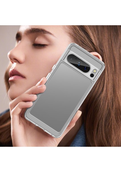 Google Pixel 8 Pro Kılıf, Şeffaf Tasarımlı Darbeye Dayanıklı Telefon Kılıfı, Tampon Hibrit Şeffaf Kapak Google Pixel 8 Pro (Yurt Dışından)