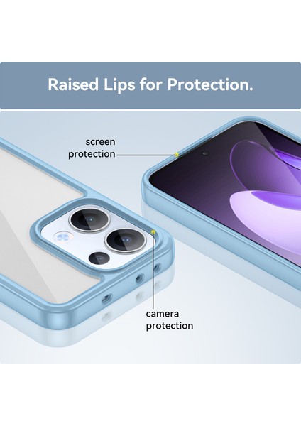 Oppo Reno 13 Kılıf, Şeffaf Tasarımlı Darbeye Dayanıklı Telefon Kılıfı, Tampon Hibrit Şeffaf Kapak Oppo Reno 13 (Yurt Dışından) modelleri