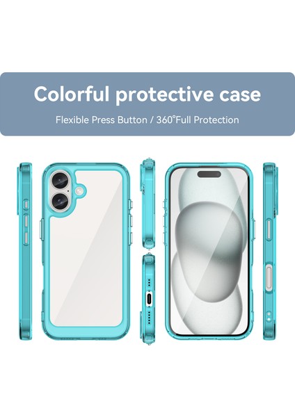IPhone 16 Kılıf, Şeffaf Tasarımlı Darbeye Dayanıklı Telefon Kılıfı, Tampon Hibrit Şeffaf Kapak IPhone 16 (Yurt Dışından) fiyatları